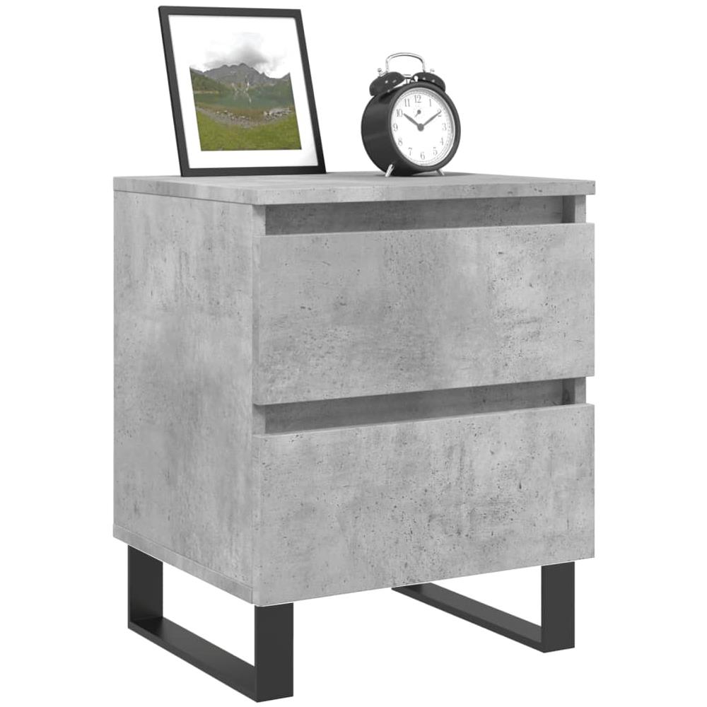 Comodini 2pz Grigio Cemento 40x35x50 Cm In Legno Multistrato - Foto 3