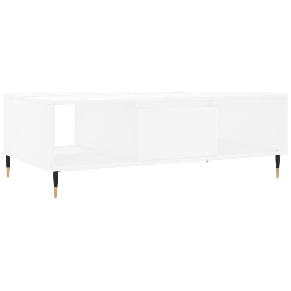 Tavolino Da Salotto Bianco 104x60x35 Cm In Legno Multistrato - Foto 2