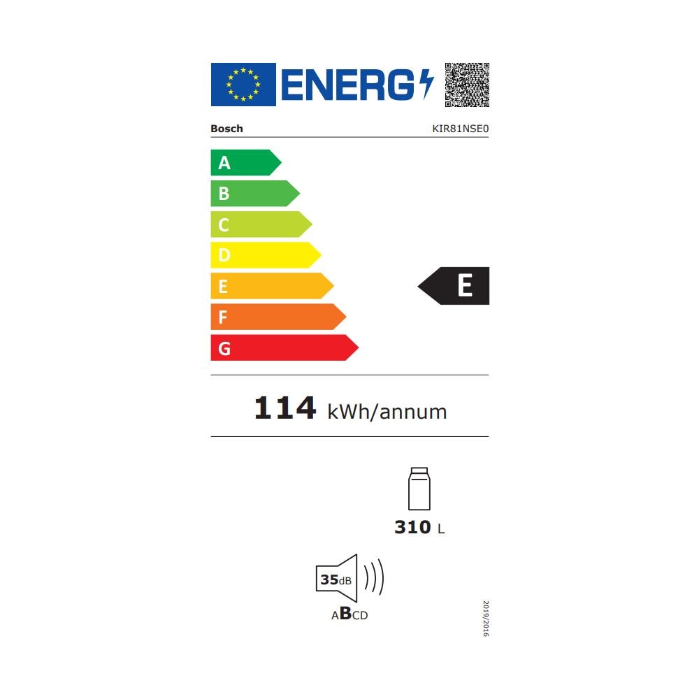 Frigorifero Monoporta da Incasso KIR81NSE0 Classe E Capacità Netta 310 Litri - Foto 2