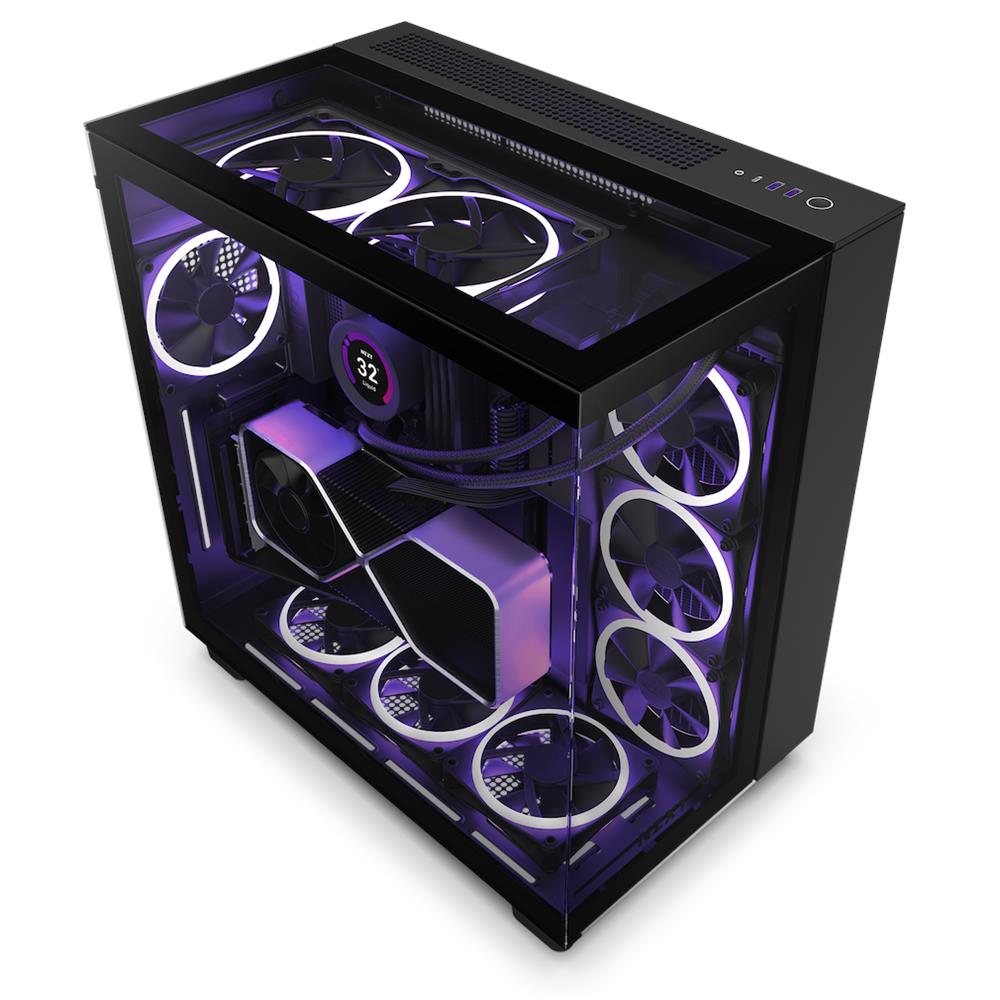 Case H9 Midi Tower ATX, micro ATX, Mini-ITX 3 Porte Usb 3.2 Colore Nero (Finestrato) - Foto 2