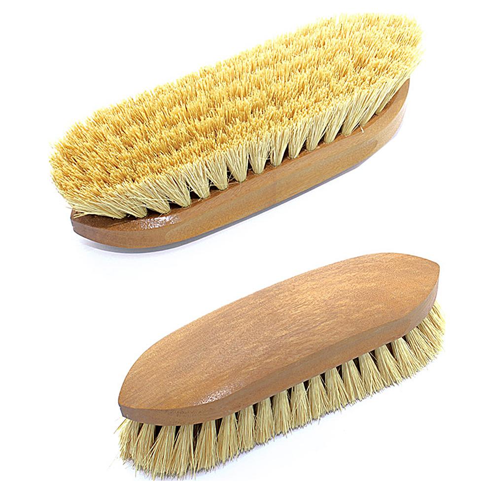 Spazzola lava zoccoli con setole corte naturali e dorso in legno - Foto 1