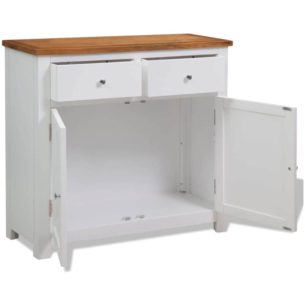 Credenza 90x33,5x83 cm in Massello di Rovere - Foto 2