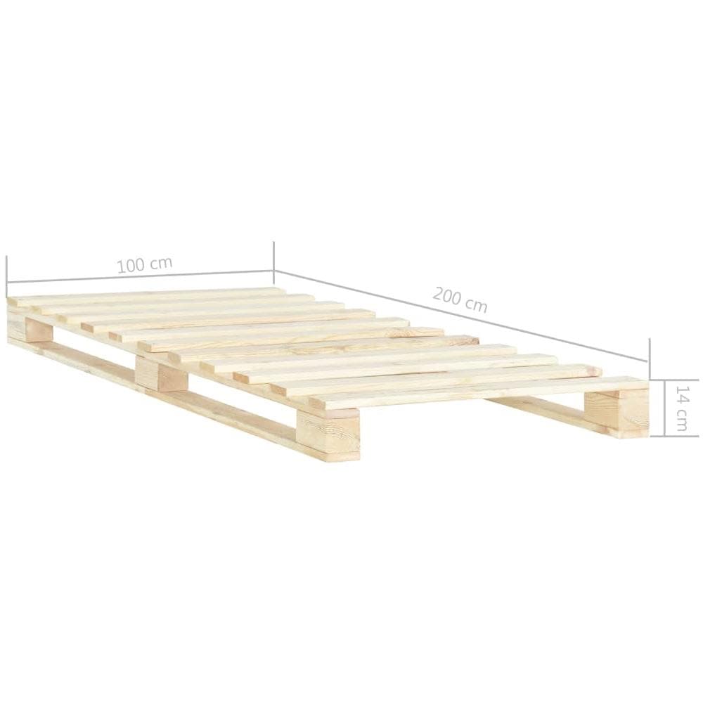 Giroletto In Pallet Di Legno Massello Di Pino 100x200 Cm - Foto 6
