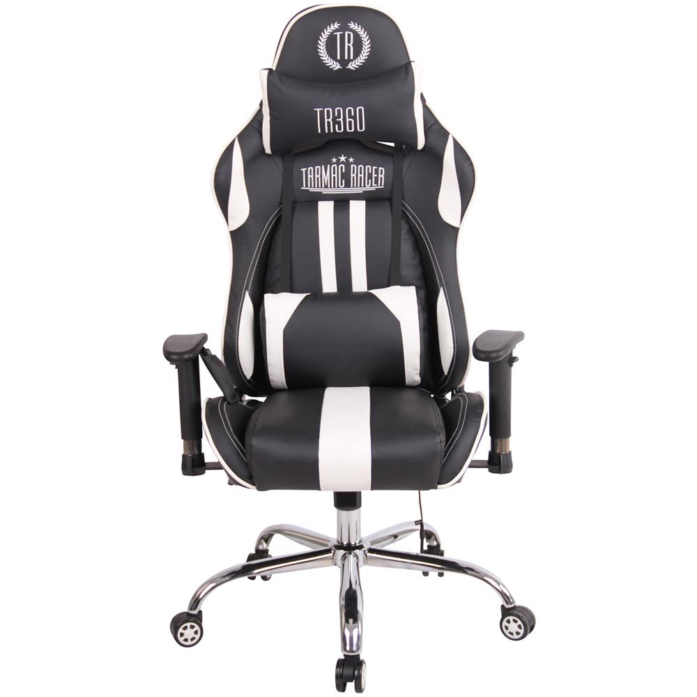 Sedia Ufficio Massaggiante E Riscaldata Limit XM in Similpelle I Poltrona Racing Scrivania Schienale Reclinabile I Poltrona Relax Gamer Nero / Bianco - Foto 2