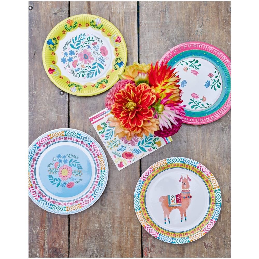 Talking Tables - 8 Piatti In Cartone Con Fiori Gipsy 23 Cm - Foto 2