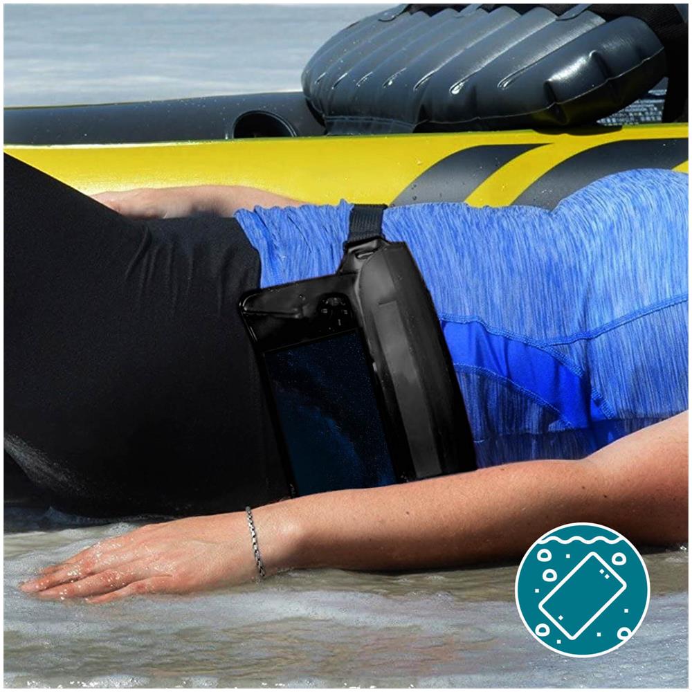 Borsa Impermeabile Cintura / Tracolla Cinghia Regolabile Touchscreen Nero - Foto 2