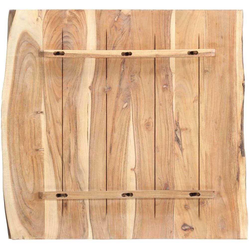 Piano del Tavolo in Legno Massello di Acacia 58x (50-60) x3,8 cm - Foto 3