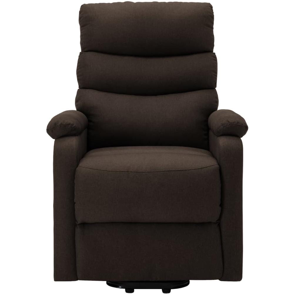 Poltrona Alzapersona Reclinabile Marrone Scuro in Tessuto - Foto 2