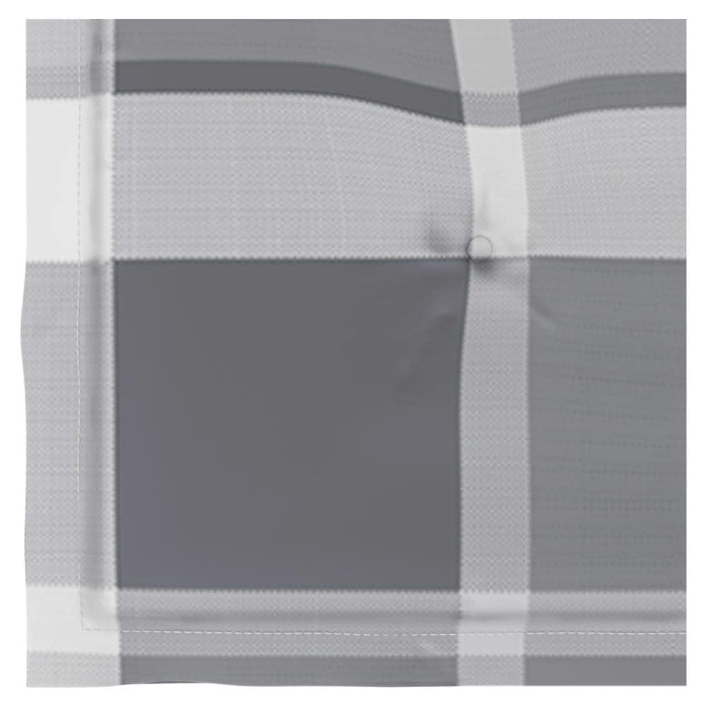 Sedia A Dondolo Con Cuscino Grigio A Quadri In Massello Di Teak - Foto 8