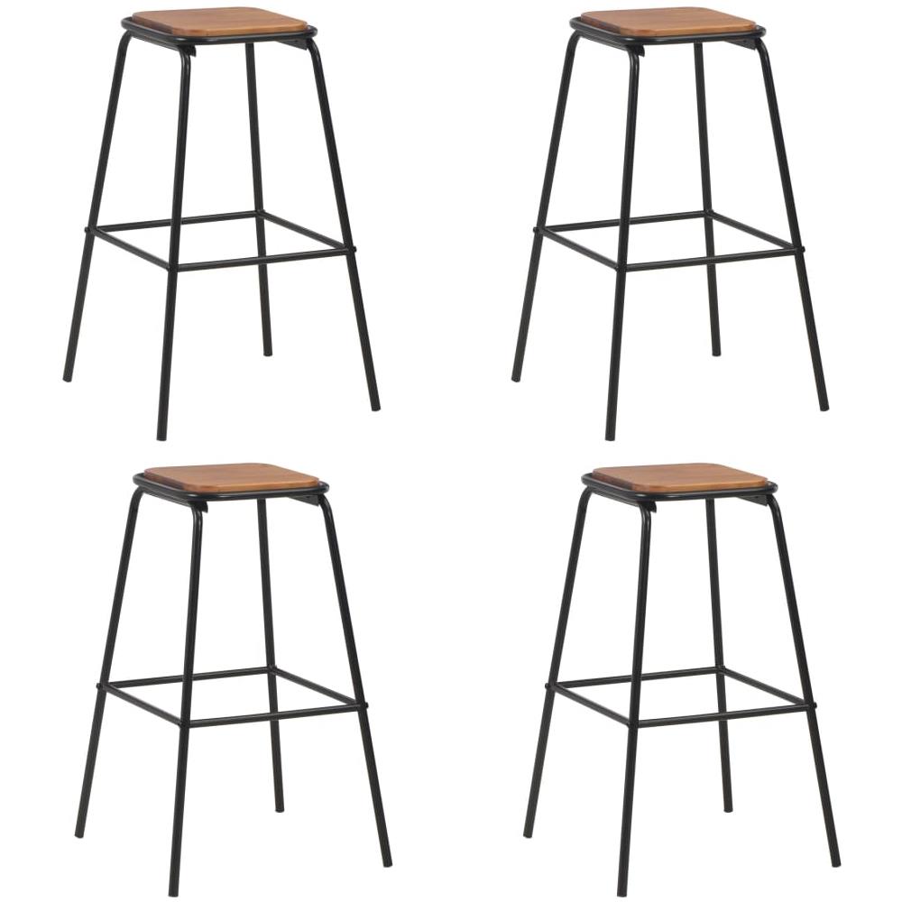 MOONAIRY Set Da Bar 3 Pz In Legno E Acciaio Antracite,Set Di - 9