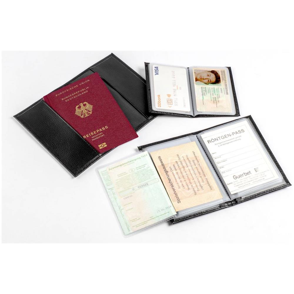 322000036 portafoglio, portacarte e portadocumenti da viaggio Custodia per scheda Nero Pelle - Foto 2