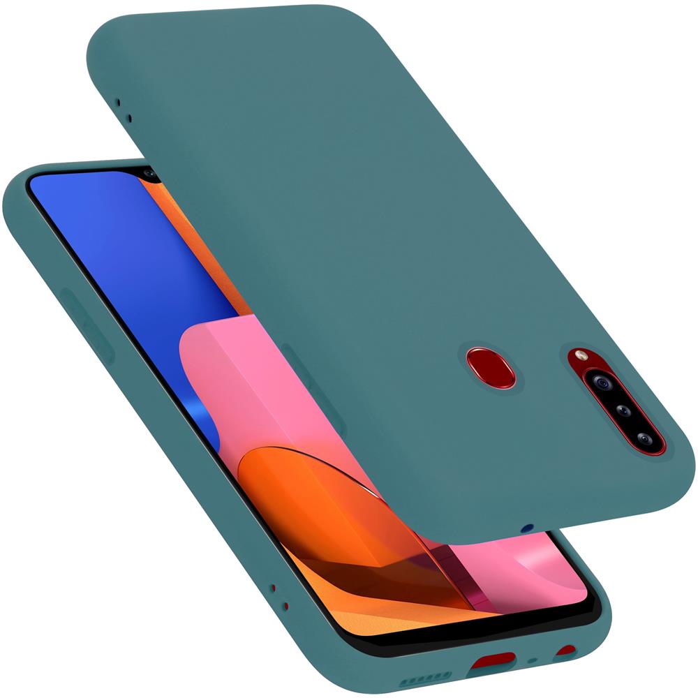 Custodia Compatibile Con Samsung Galaxy A20s In Liquid Verde - Coperchio Protettivo In Silicone Tpu Flessibile - Foto 1