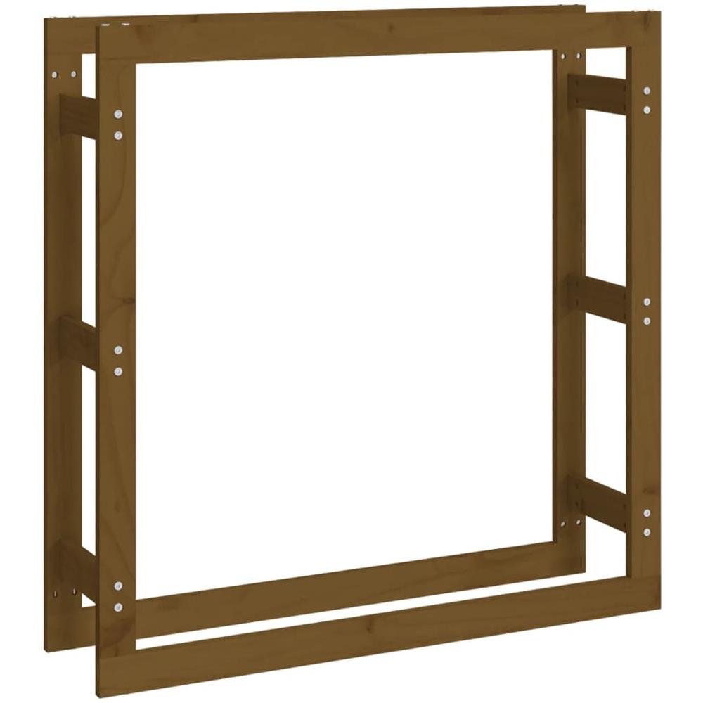 Portalegna Miele 100x25x100 cm in Legno Massello di Pino - Foto 1