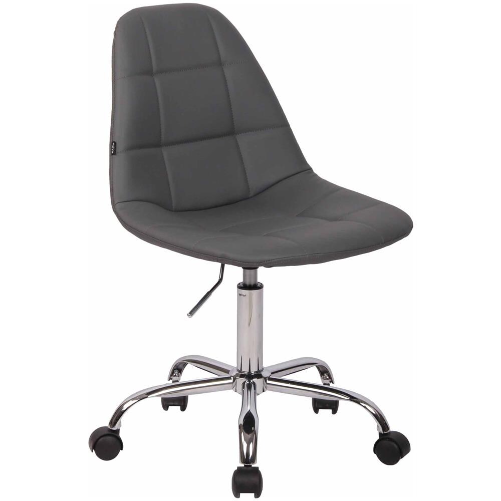 Poltrona Da Ufficio Su Ruote, Girevole E Regolabile, Design Moderno Legno Sintetico Nero E Metallo Nero Bur10681 81473362
