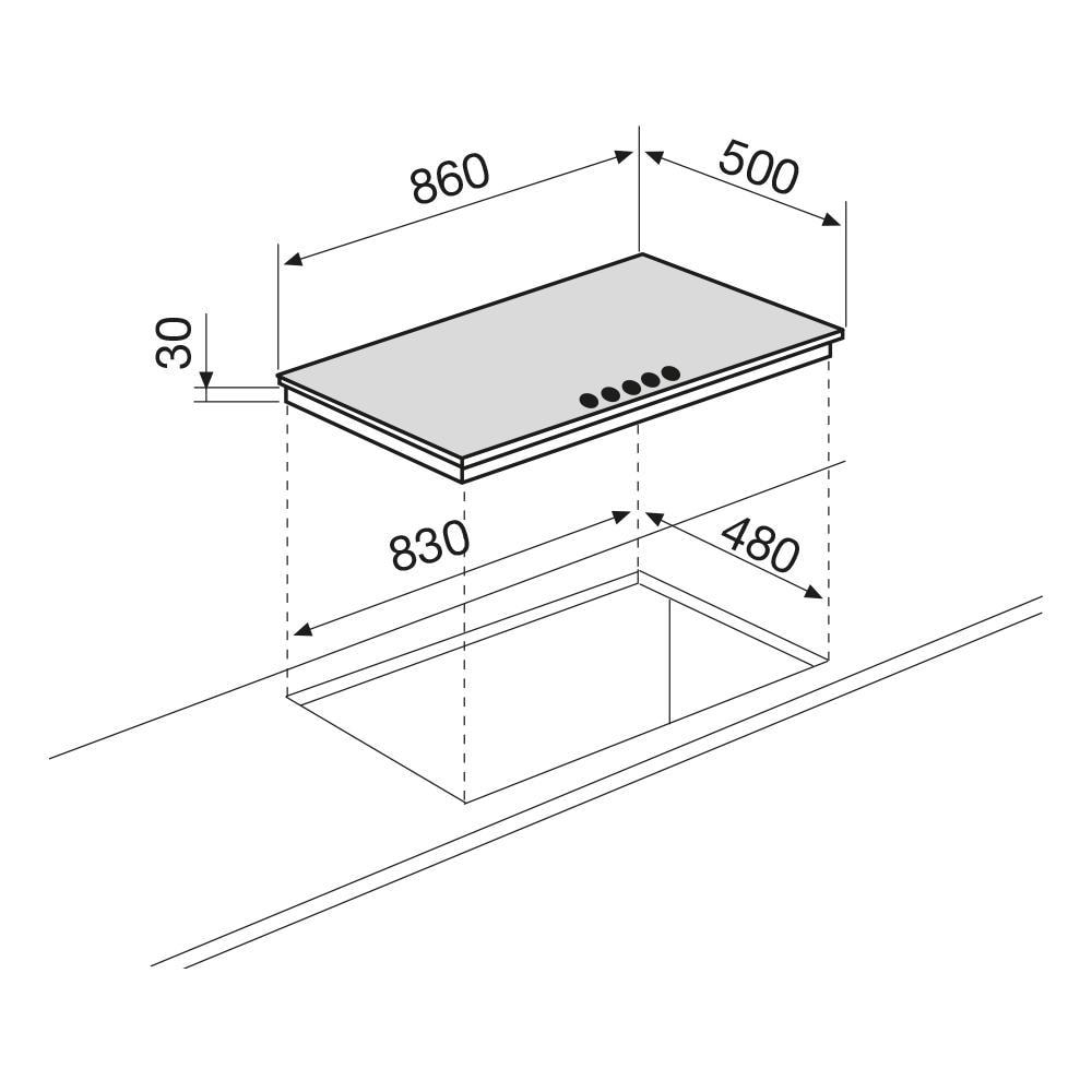 Piano Cottura GT955WH a Gas 5 Fuochi Gas Colore Bianco  - Foto 2