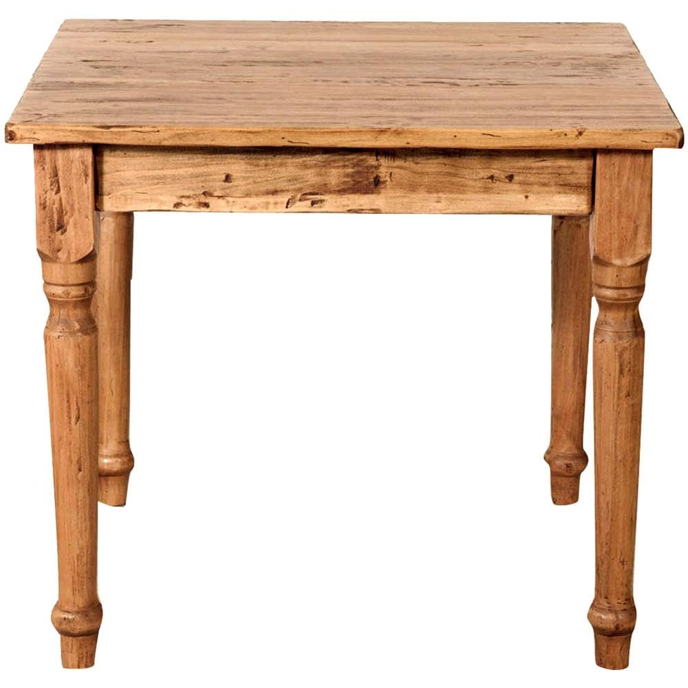 Tavolo Country In Legno Massello Di Tiglio Finitura Naturale 90x90x78 Cm - Foto 1