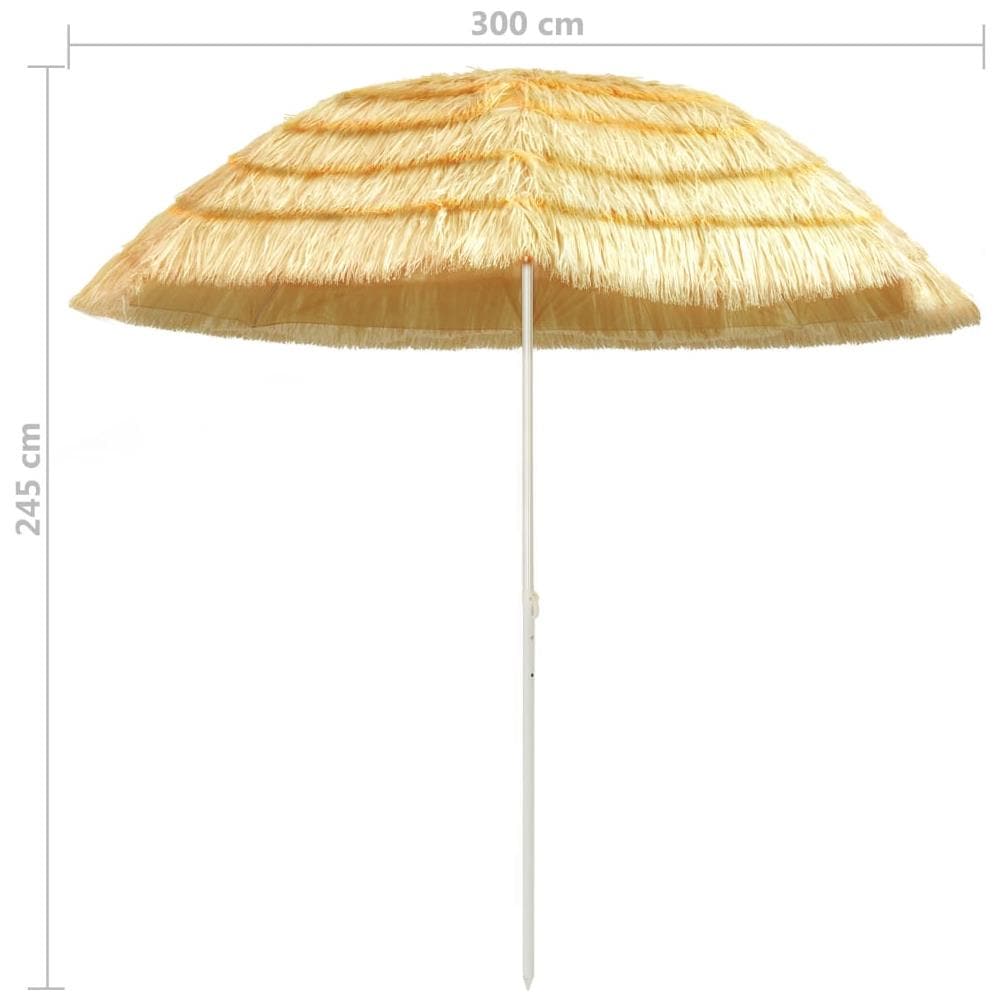 Ombrellone Da Spiaggia 300 Cm In Stile Hawaiano - Foto 5