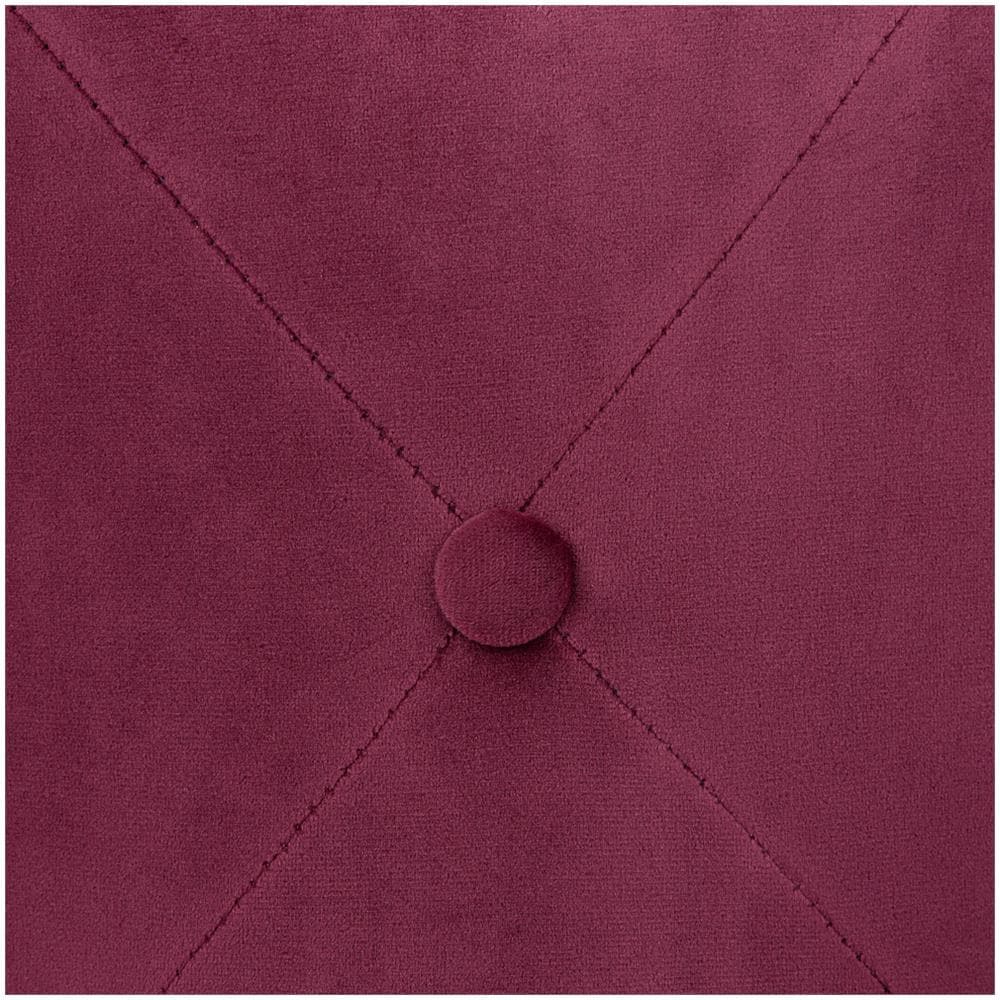 Pouf In Velluto Color Burgundy Corolla - Foto 2