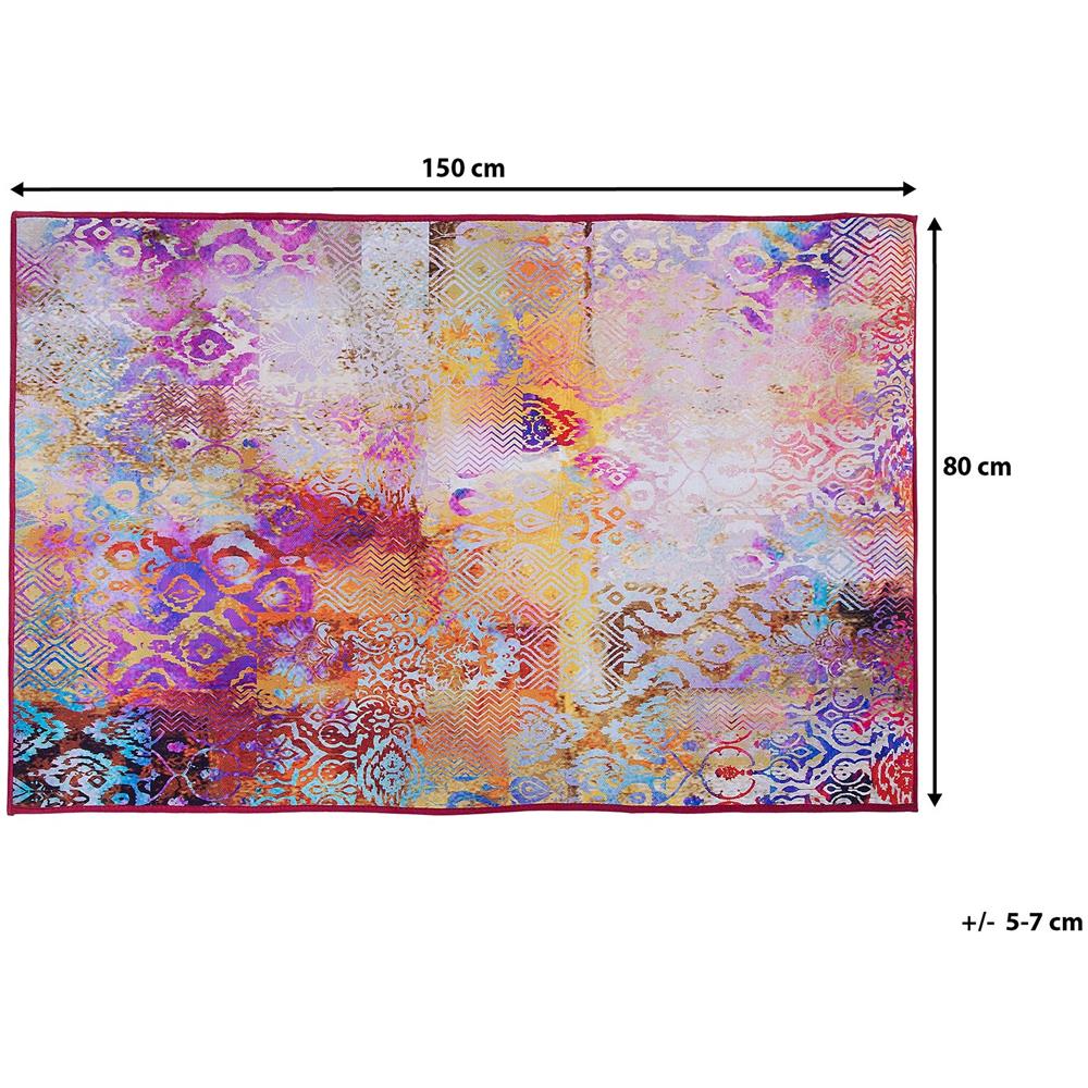 Tappeto A Pelo Corto Multicolore 80 X 150 Cm Isparta - Foto 2