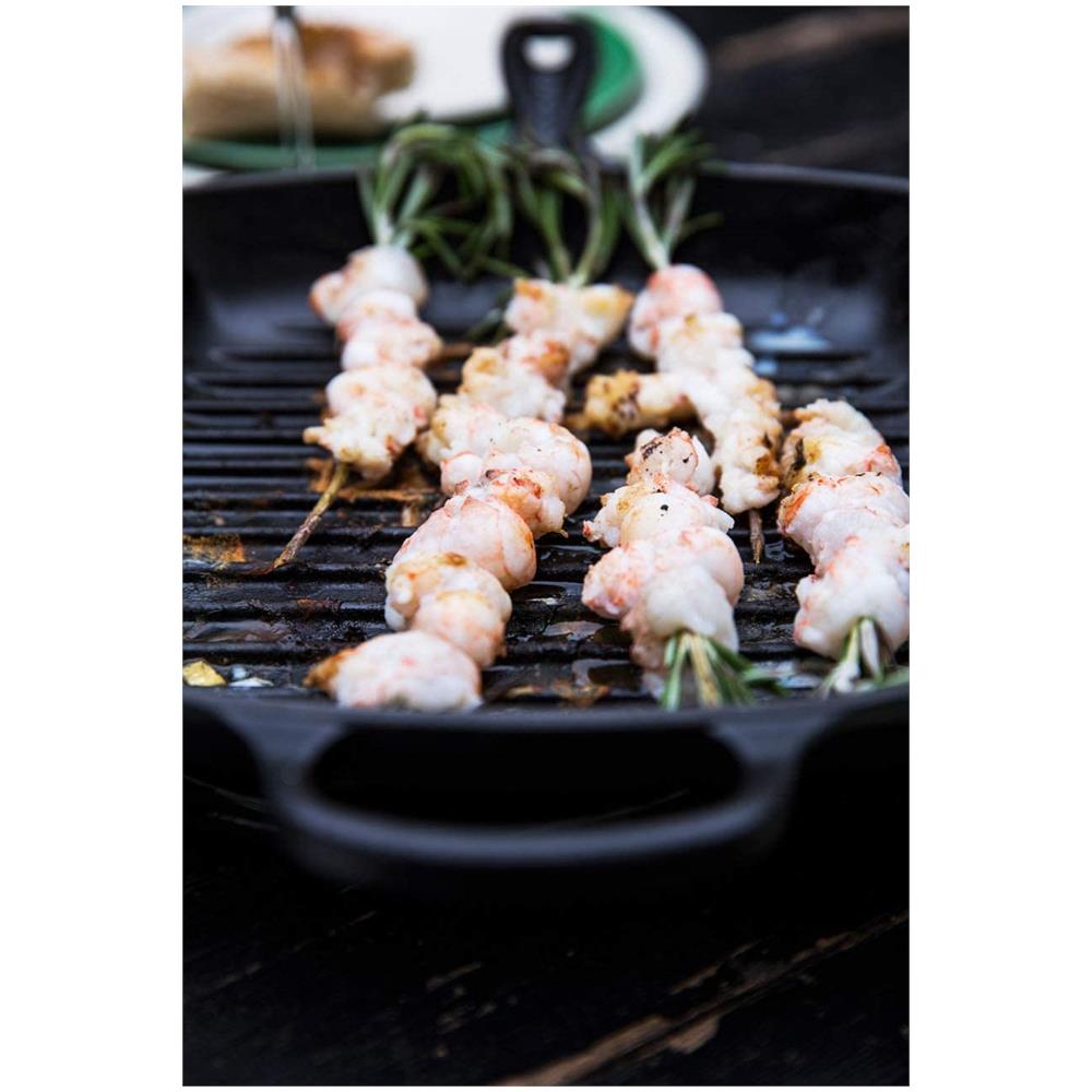 Bistecchiera Quadrata In Ghisa Dimensioni 26 X 26 Cm Colore Nero - Foto 3