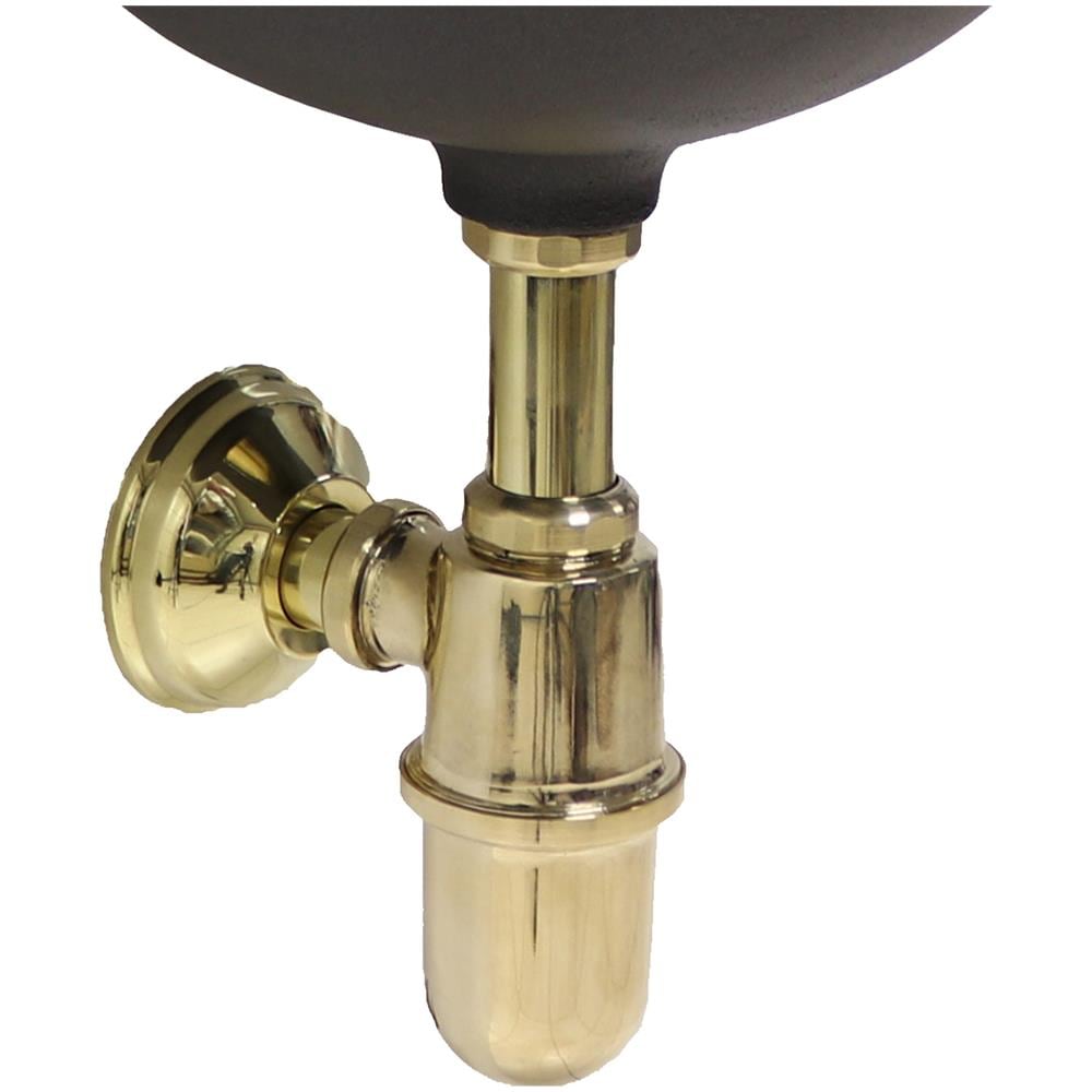 Sifone A Bottiglia In Ottone Lucido, No Piletta, Da 1'' - Foto 1