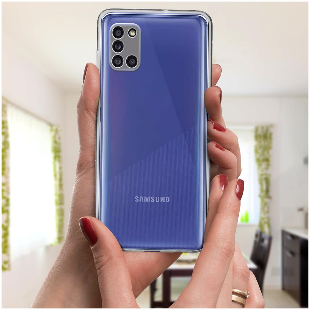 Cover Samsung Galaxy A31 Silicone Fronte Retro Ricopre Lo Schermo Trasparente - Foto 2