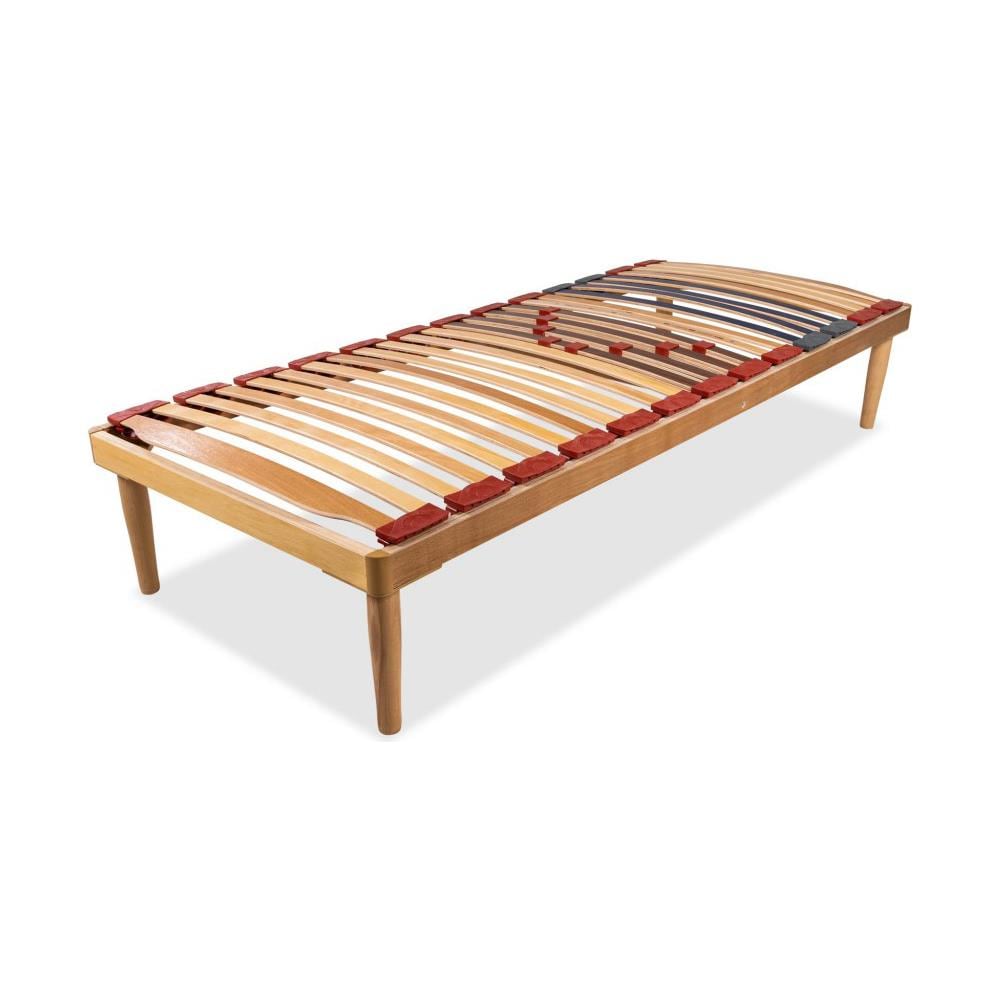 Rete Singola Modello Dynamic Misura 80x200 In Legno Di Faggio Con Doghe Ammortizzate E Basculanti E Regolatori Di Rigidità Zona Lombare - Materassimemory. eu - Foto 1