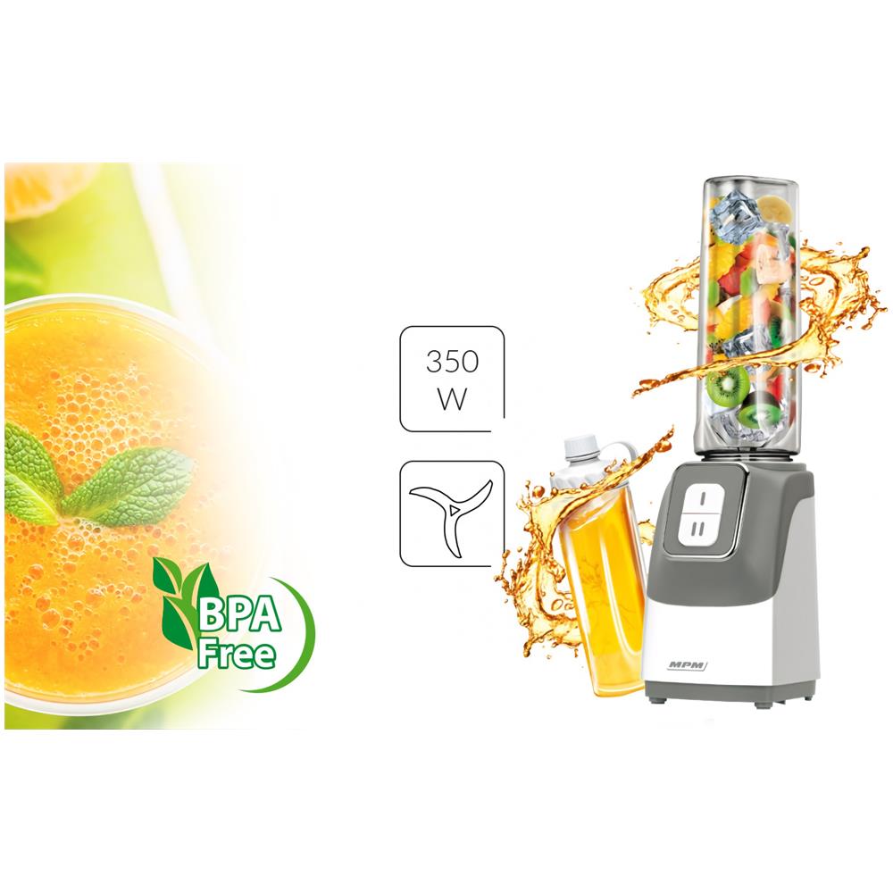 Mbl-22 Mini Frullatore Per Frullati E Smoothie, 2 Bottiglie Portatili, 0,6 L, Senza Bpa 350w - Foto 5