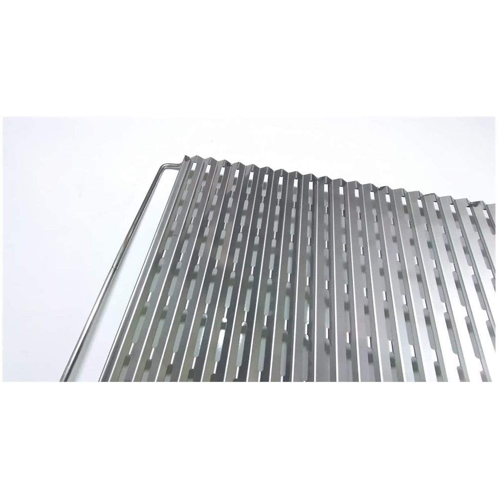 Graticola Griglia In Acciaio Inox 76x40 Cm Con Manici In Legno Smontabili Per Barbecue Cucina - Foto 2