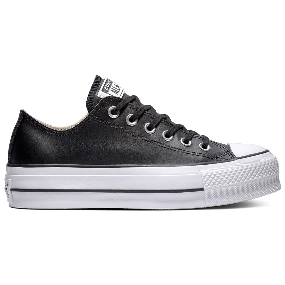 Scarpe Chuck Taylor All Star Lift Clean Leather Ox Taglia 36.5 Codice 561681c Nero - Foto 1