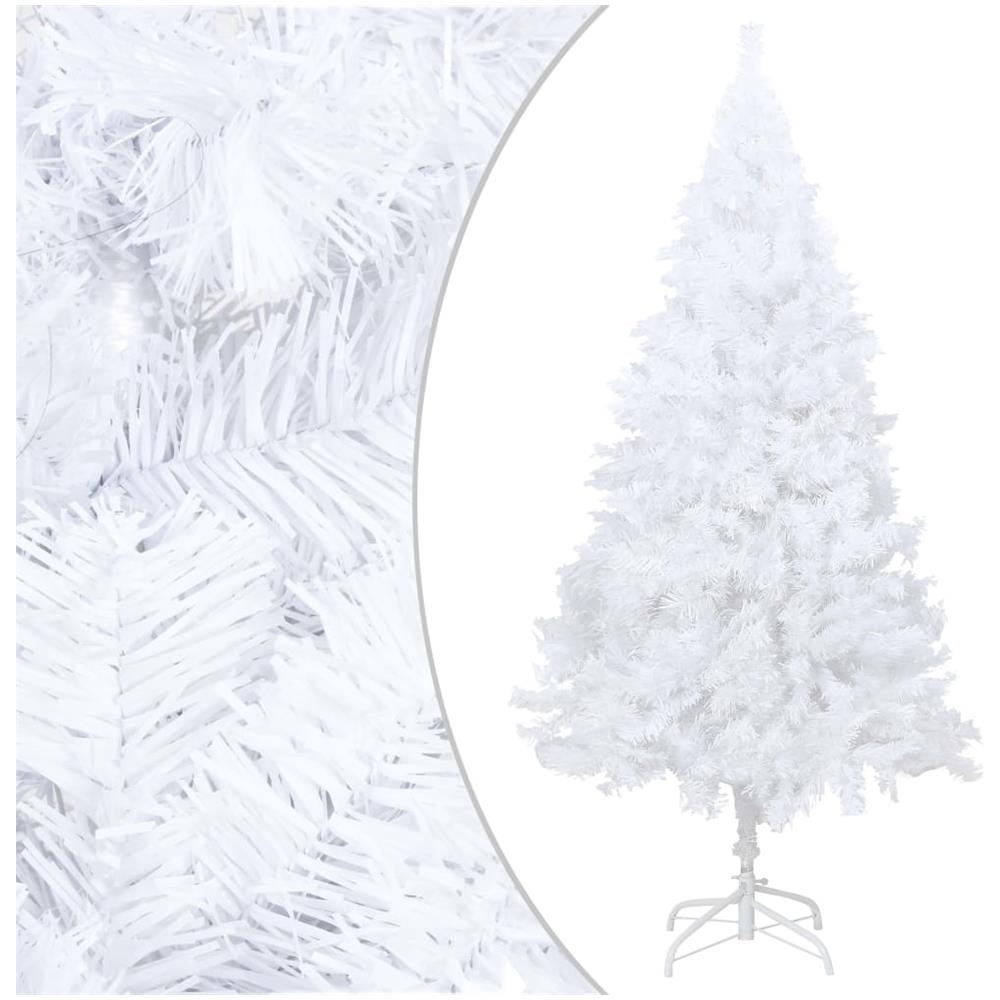 Albero Natale Artificiale con LED e Palline Bianco 210 cm PVC - Foto 2