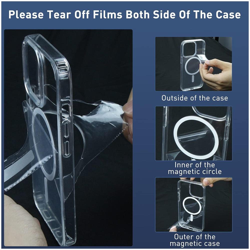 Cover Per Cellulare Iphone 13 Pro Max Compatibile Con Caricatore Magsafe Trasparente - Foto 2