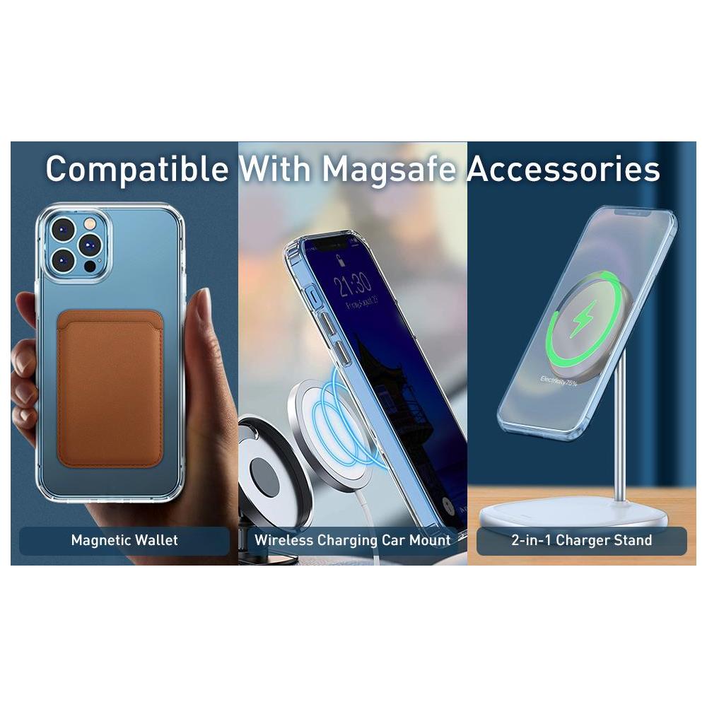 Cover Per Cellulare Iphone 13 Pro Max Compatibile Con Caricatore Magsafe Trasparente - Foto 8