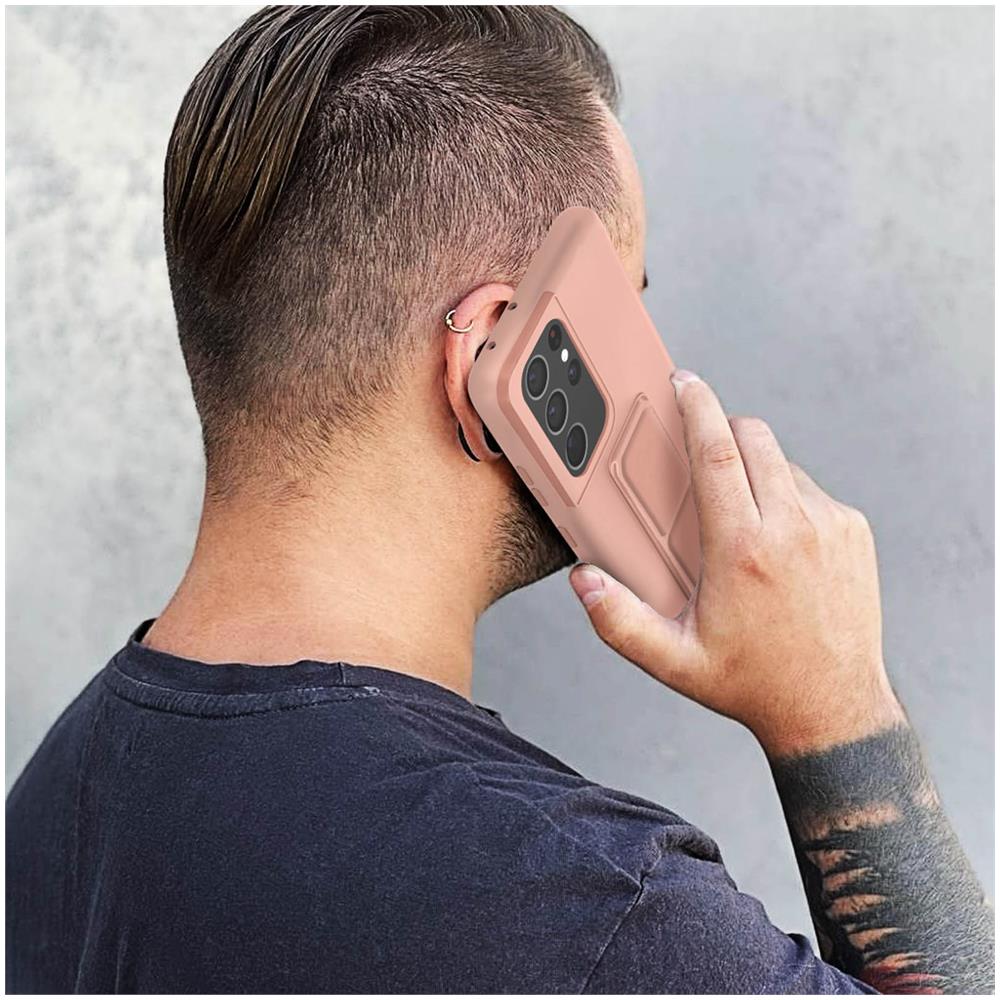 Cover Per Galaxy S21 Ultra Cavalletto Pieghevole Magnetico Wozinsky Rosa - Foto 5