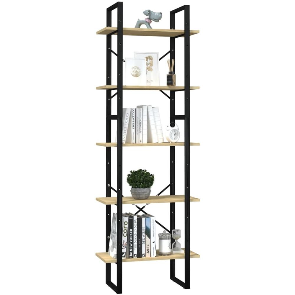 Libreria A 5 Ripiani 60x30x175 Cm In Legno Di Pino - Foto 3