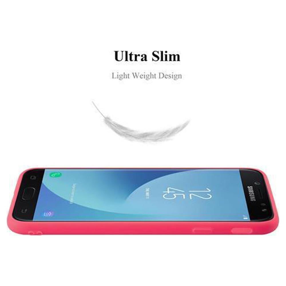 Custodia Compatibile Con Samsung Galaxy J5 2017 In Candy Rosso - Coperchio Protettivo In Silicone Tpu Flessibile - Foto 2