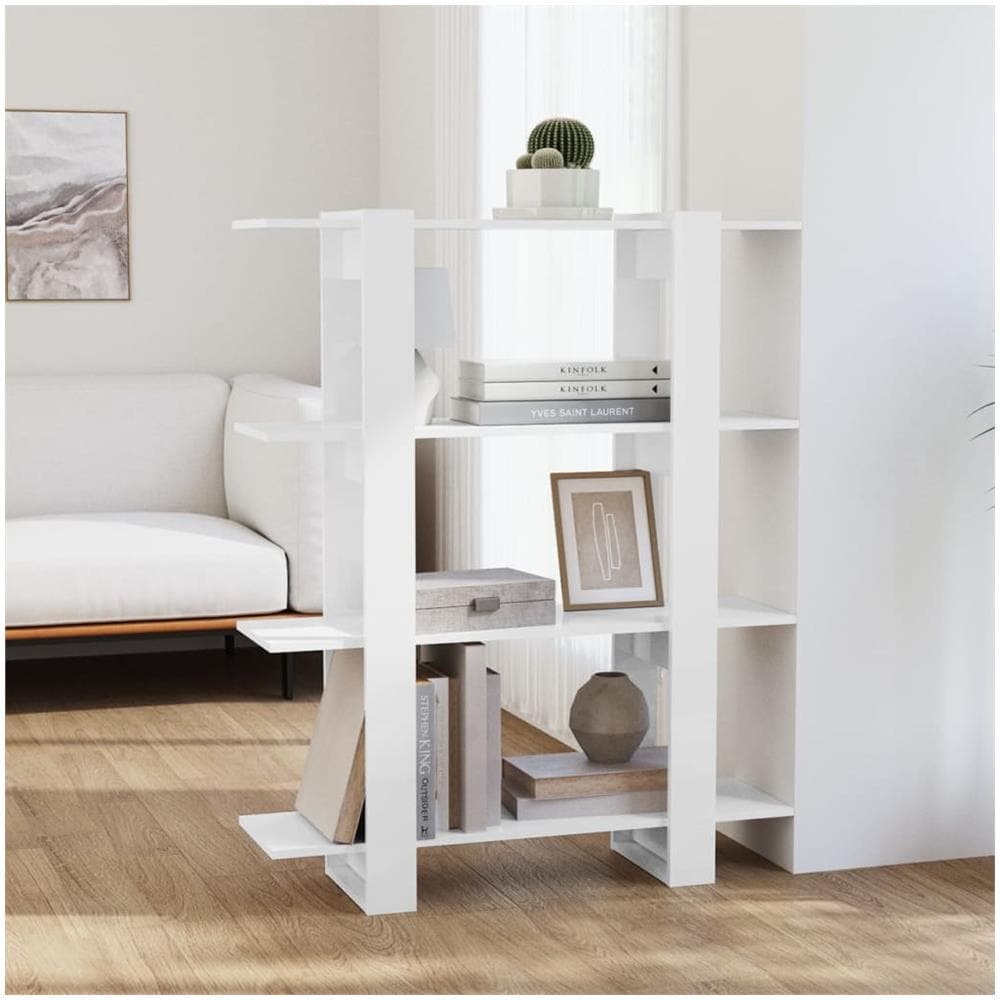 Libreria / divisorio Bianco Lucido 100x30x123,5 Cm - Foto 1