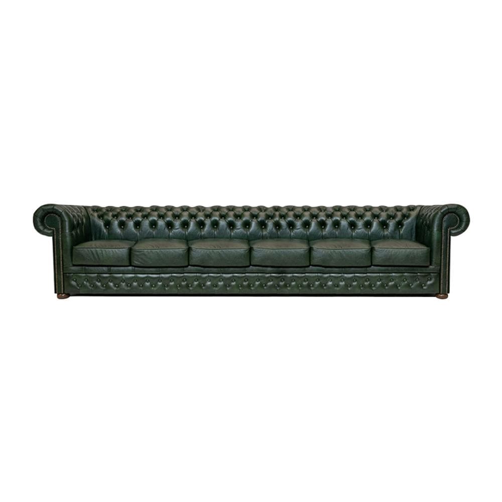 Divano First Class Pelle | 6 Posti | Cloudy Verde | 12 Anni Di Garanzia - Foto 1