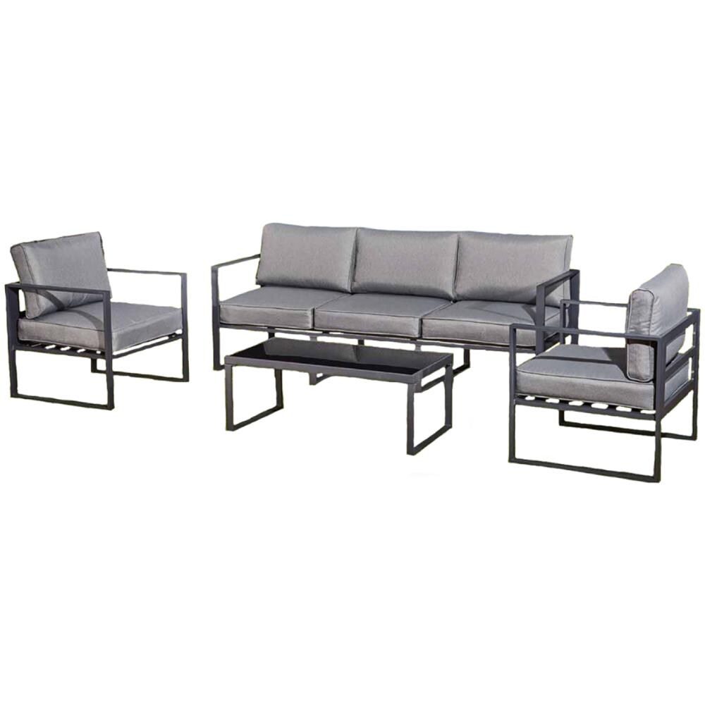 Salotto Da Giardino In Alluminio Grigio Memphis - Foto 7