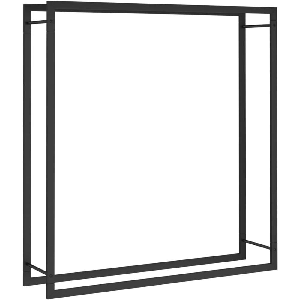 Portalegna Nero Opaco 110x28x116 cm in Acciaio - Foto 1