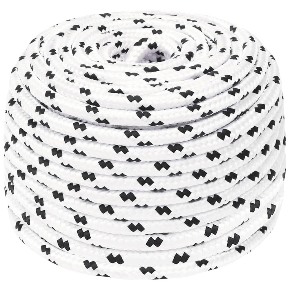 Corda Intrecciata Per Barca Bianca 8 Mm X 100 M Poliestere - Foto 1
