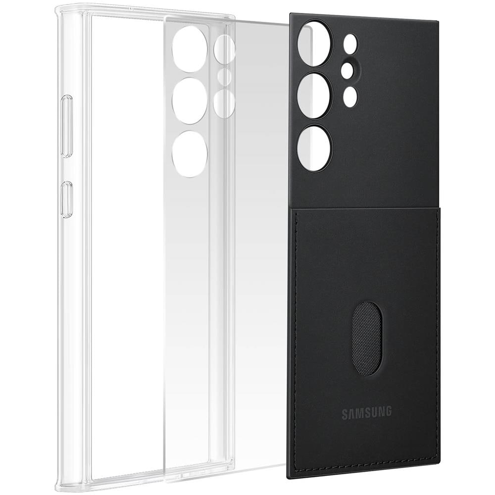 Cover Per Galaxy S23 Ultra Retro Intercambiabile Con Portacarte Originale Nera - Foto 5