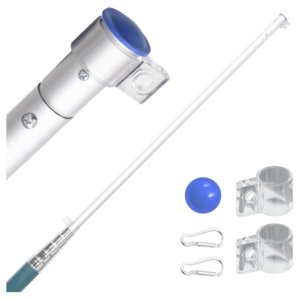 Asta E Bandiera Francia 5,55 M Alluminio - Foto 3