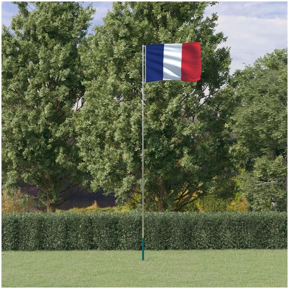 Asta E Bandiera Francia 5,55 M Alluminio - Foto 1
