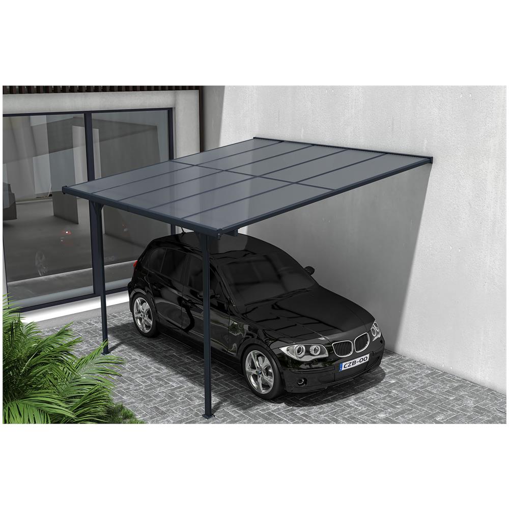 Tettoia Per Terrazza, Auto Addossata Kleo 300l300 Alluminio Grigio - Foto 1