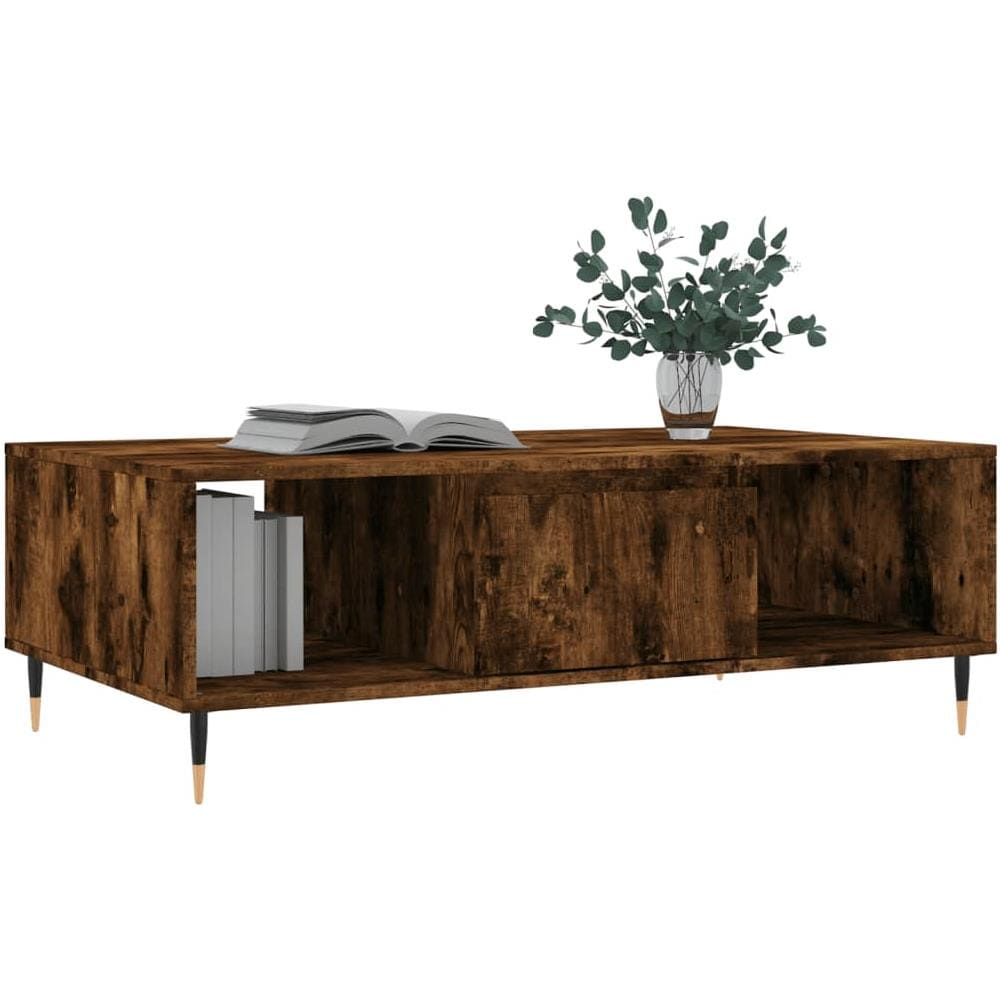 Tavolino Da Salotto Rovere Fumo 104x60x35 Cm Legno Multistrato - Foto 3