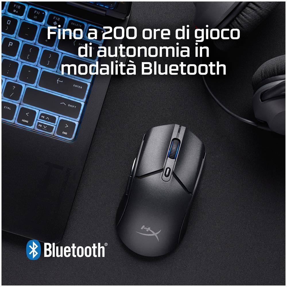 HyperX Pulsefire Haste 2 Core Wls - Mouse da gaming (nero /nero) - Foto 15