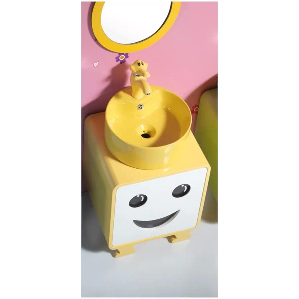 Rubinetto per lavabo da bagno, Blackswan, tipo M291 Elephant, modello giallo, misura 16 cm - Foto 4