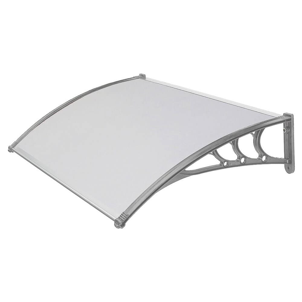 Pensilina In Policarbonato Modulare Con Supporto Grigio 130 X 100 Centimetri - Foto 5