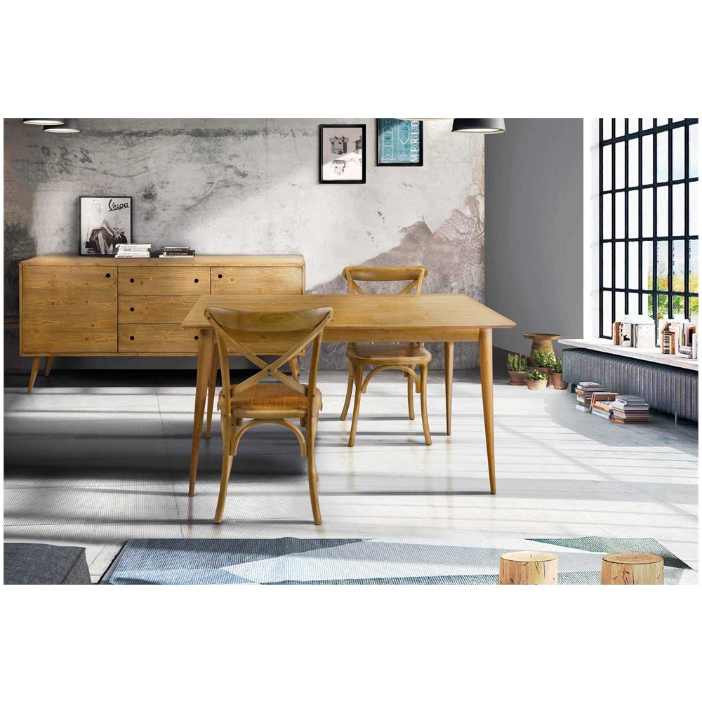 Abby - Sedia Moderna In Legno Con Seduta In Paglia - Foto 2